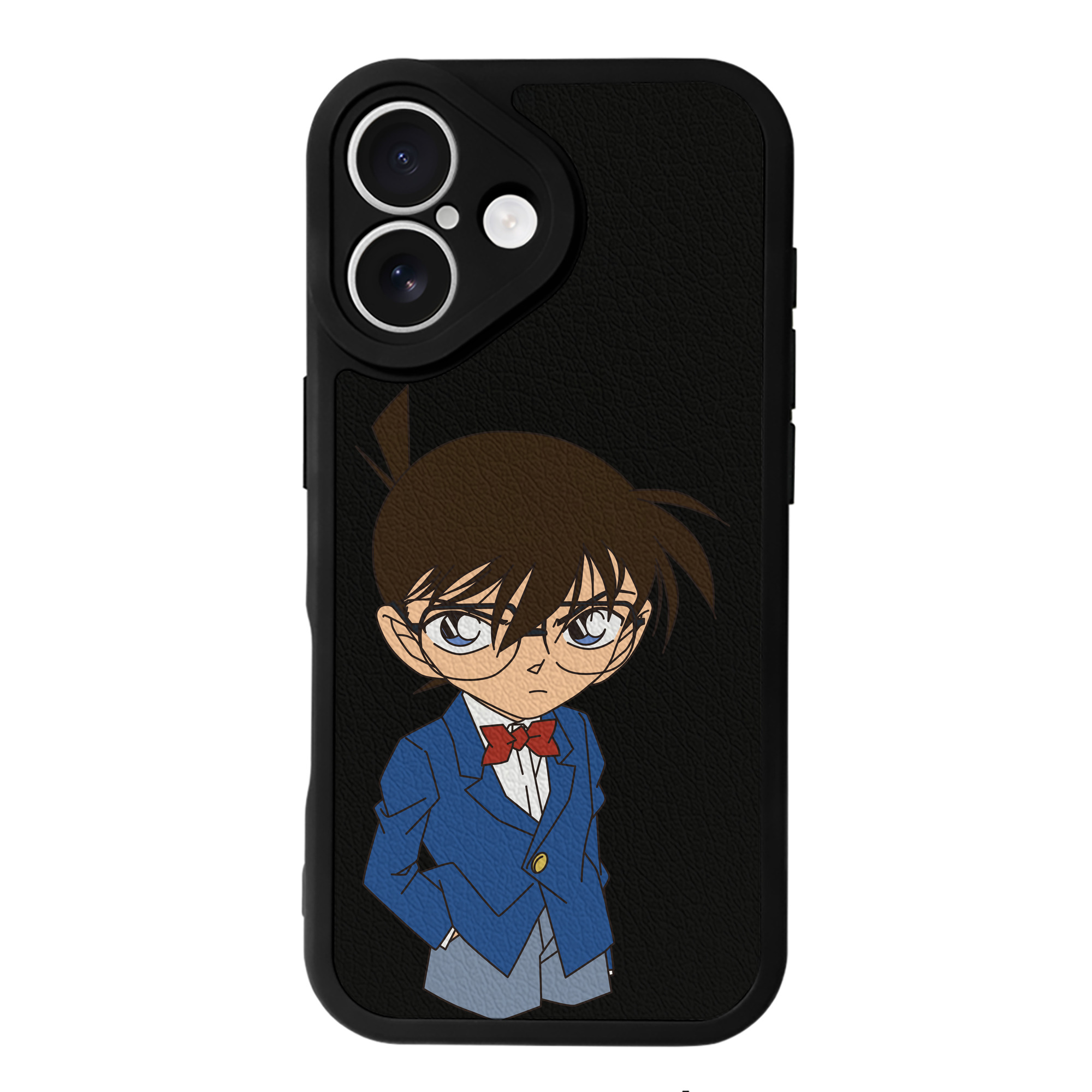 （画像用） 名探偵コナン 江戸川 コナン Detective Conan Conan Edogawa 【iPhone 16シリーズ対応】シリコンスマホケース（レザー調） 材質：シリコン
